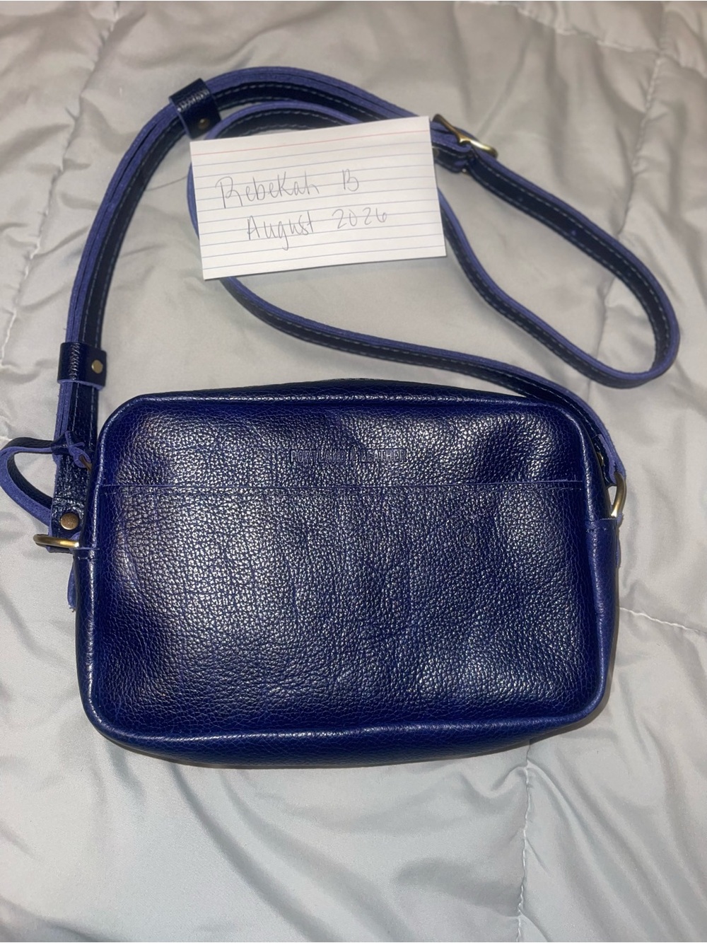 Portland Leather Camera Bag in Cobalt (Large)